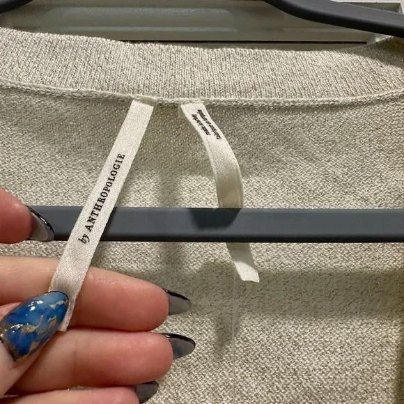 Anthropology Cropped Twist Cream Women's Tank - Size Medium - Picture 5 of 6